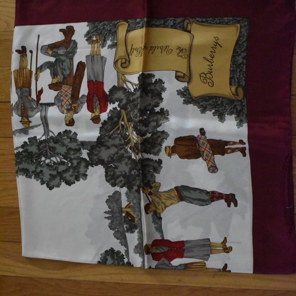 Burberry The World of Golf Scarf – Red/Maroon– Appears to be New - Picture 5 of 7